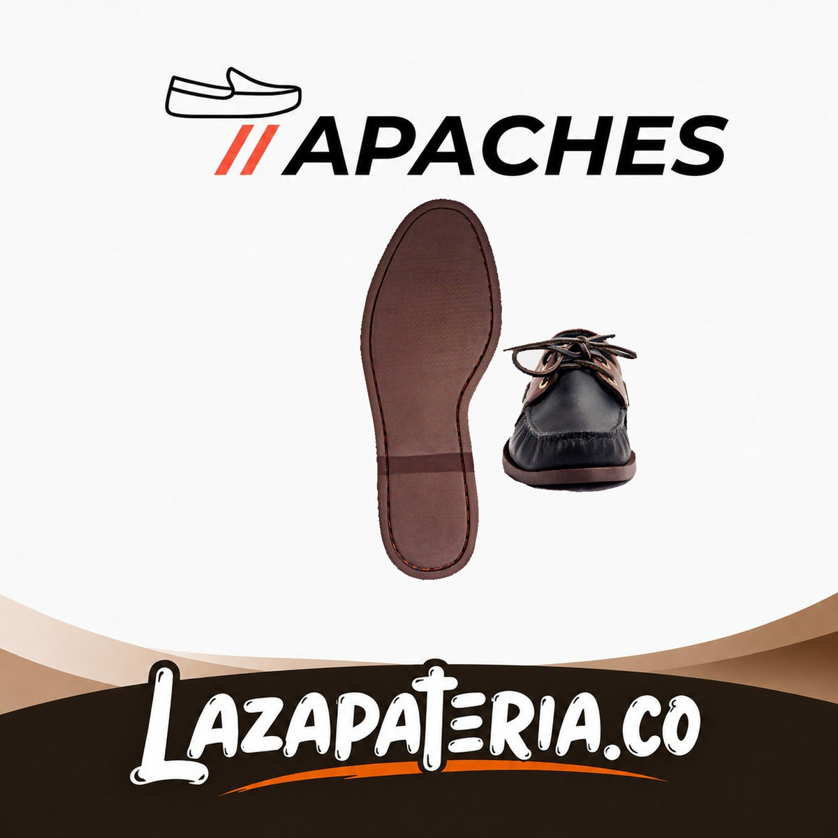Mocasines Apaches Negro Café para hombre, vista 4