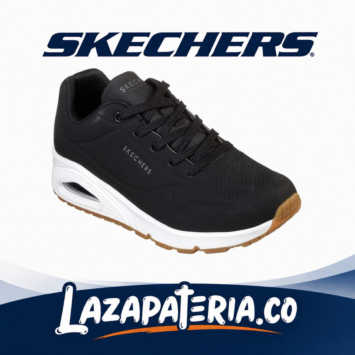 Tenis Skechers UNO Negro para mujer