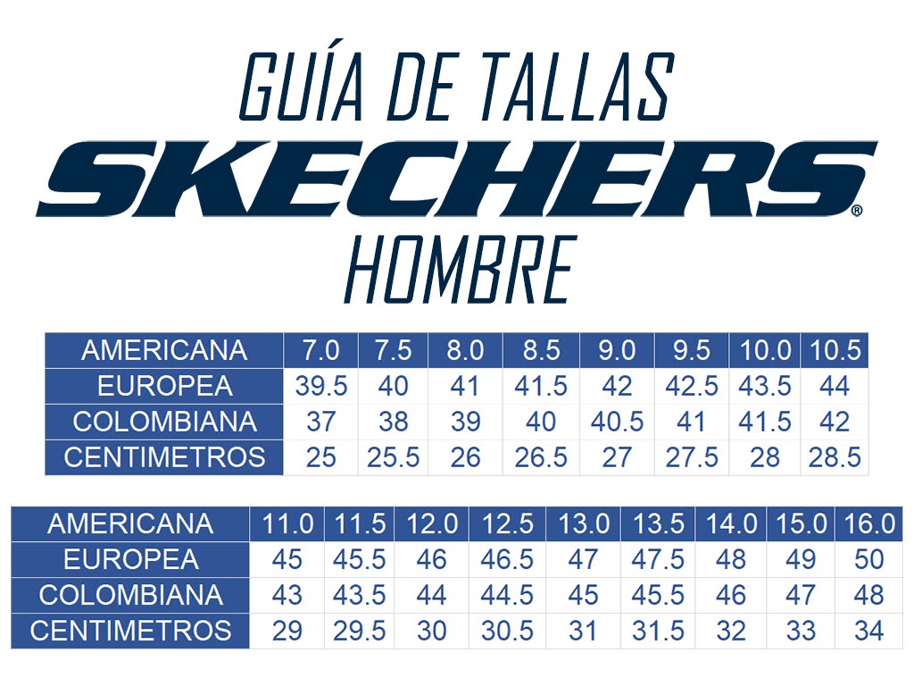 Tallas de 2025 zapatillas skechers