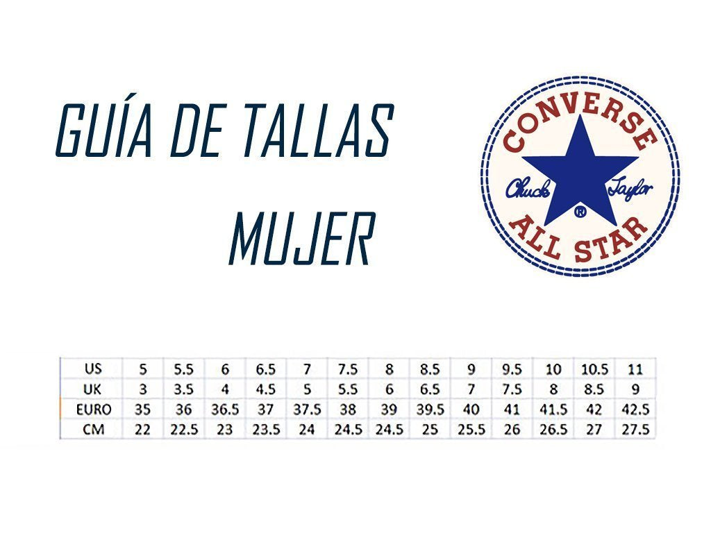 Tallas De Zapatos Converse Mujer Converse Niña Talla 25 Talla De