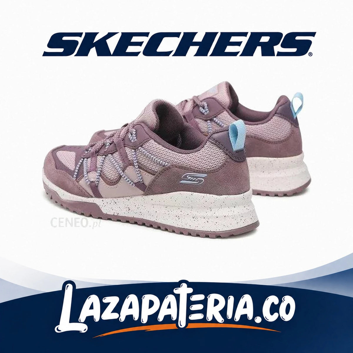 Tenis Skechers BOBS Squad 3 Morado para mujer, vista 2