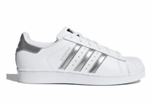 Zapatos Adidas Super Star Blanco Plateado para mujer