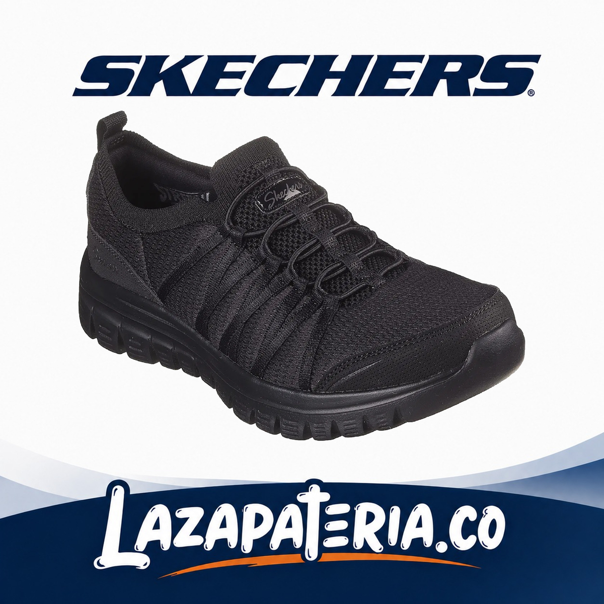SKECHERS MUJER GRACEFUL NEGRO C10P0692BBK