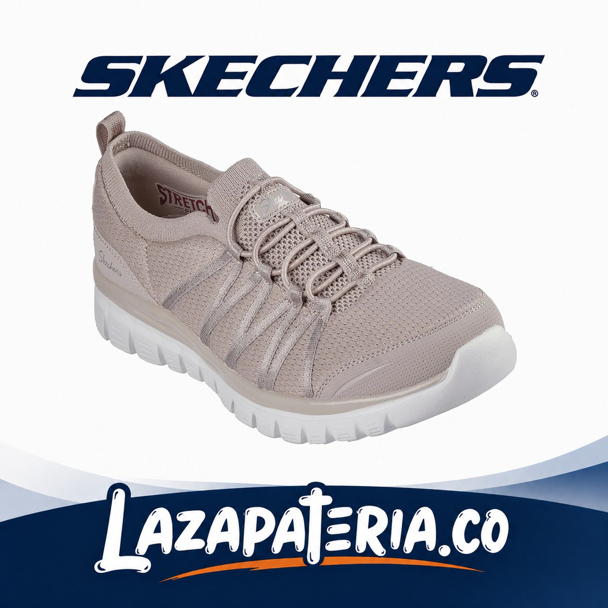SKECHERS MUJER GRACEFUL BEIGE C10P0692TPE