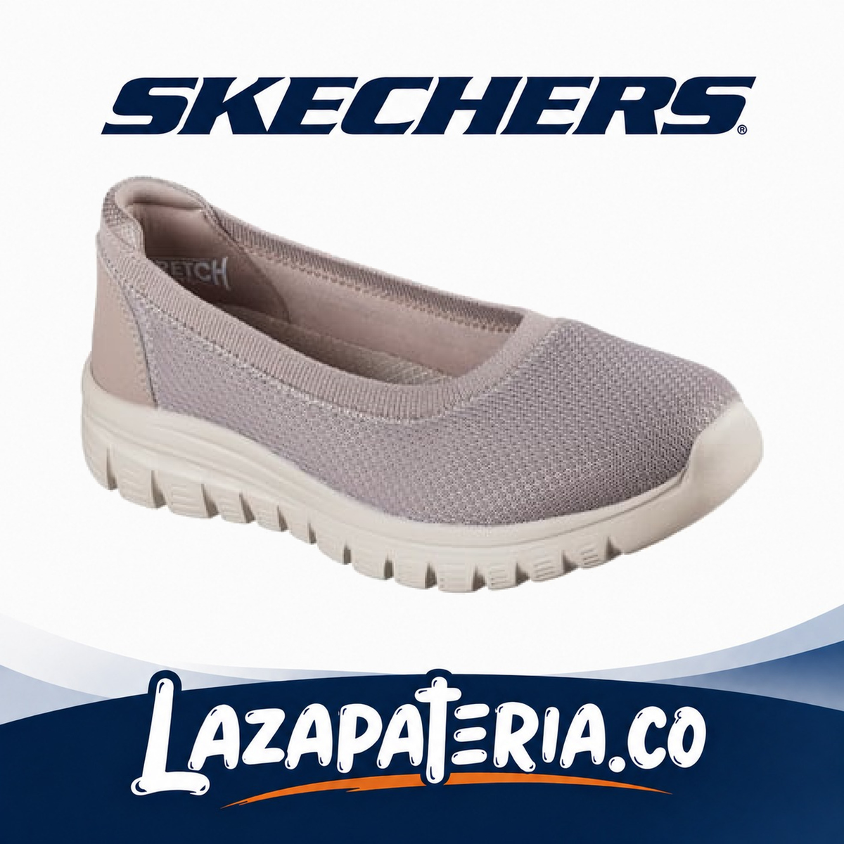SKECHERS MUJER GRACEFUL BEIGE C10P0696TPE