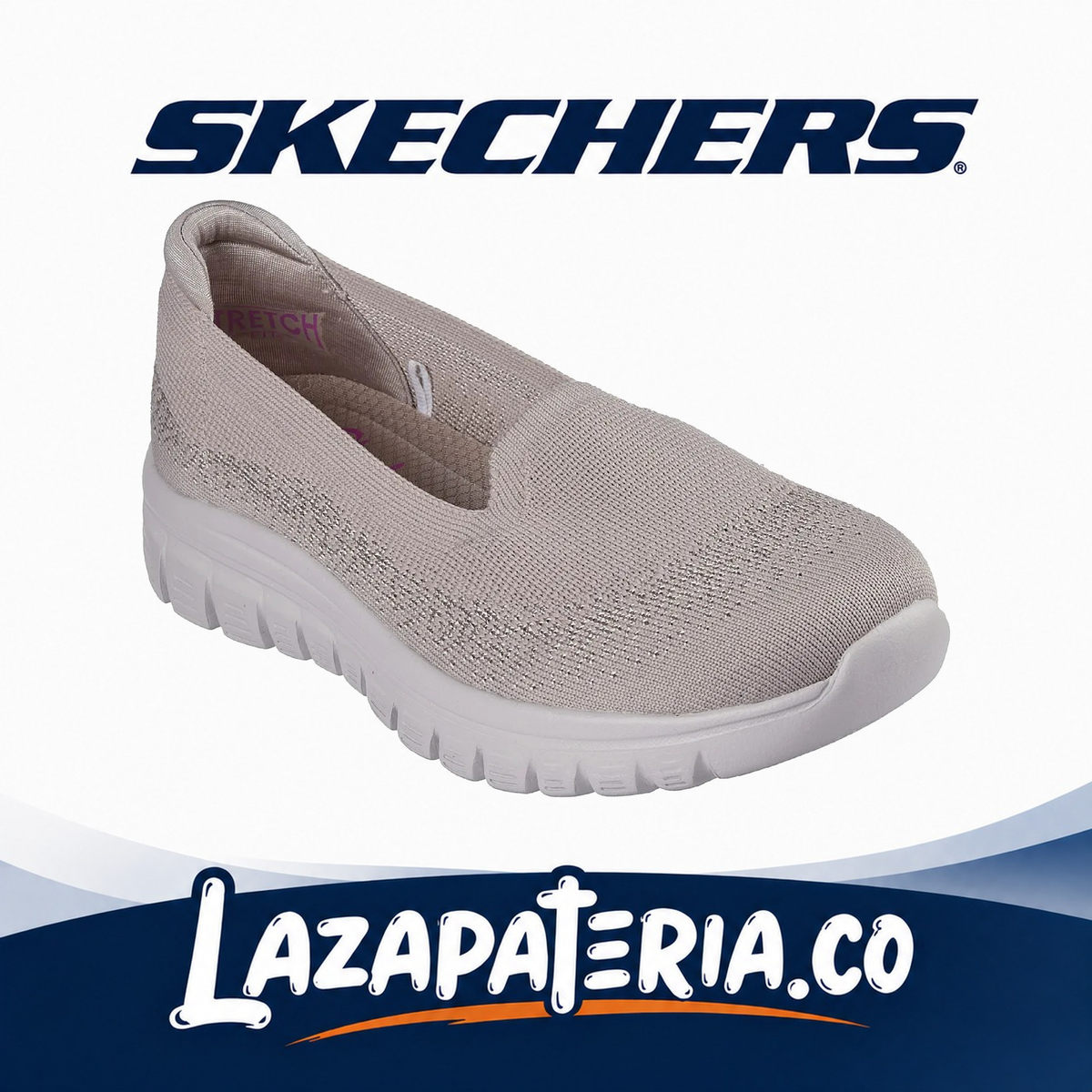 SKECHERS MUJER GRACEFUL BEIGE C10P0697TPE