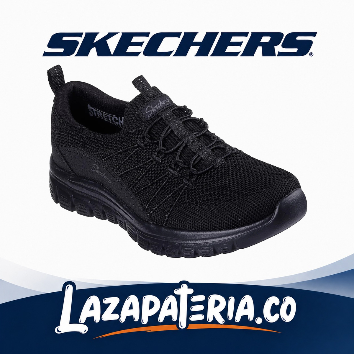 SKECHERS MUJER GRACEFUL NEGRO C10P0702BBK