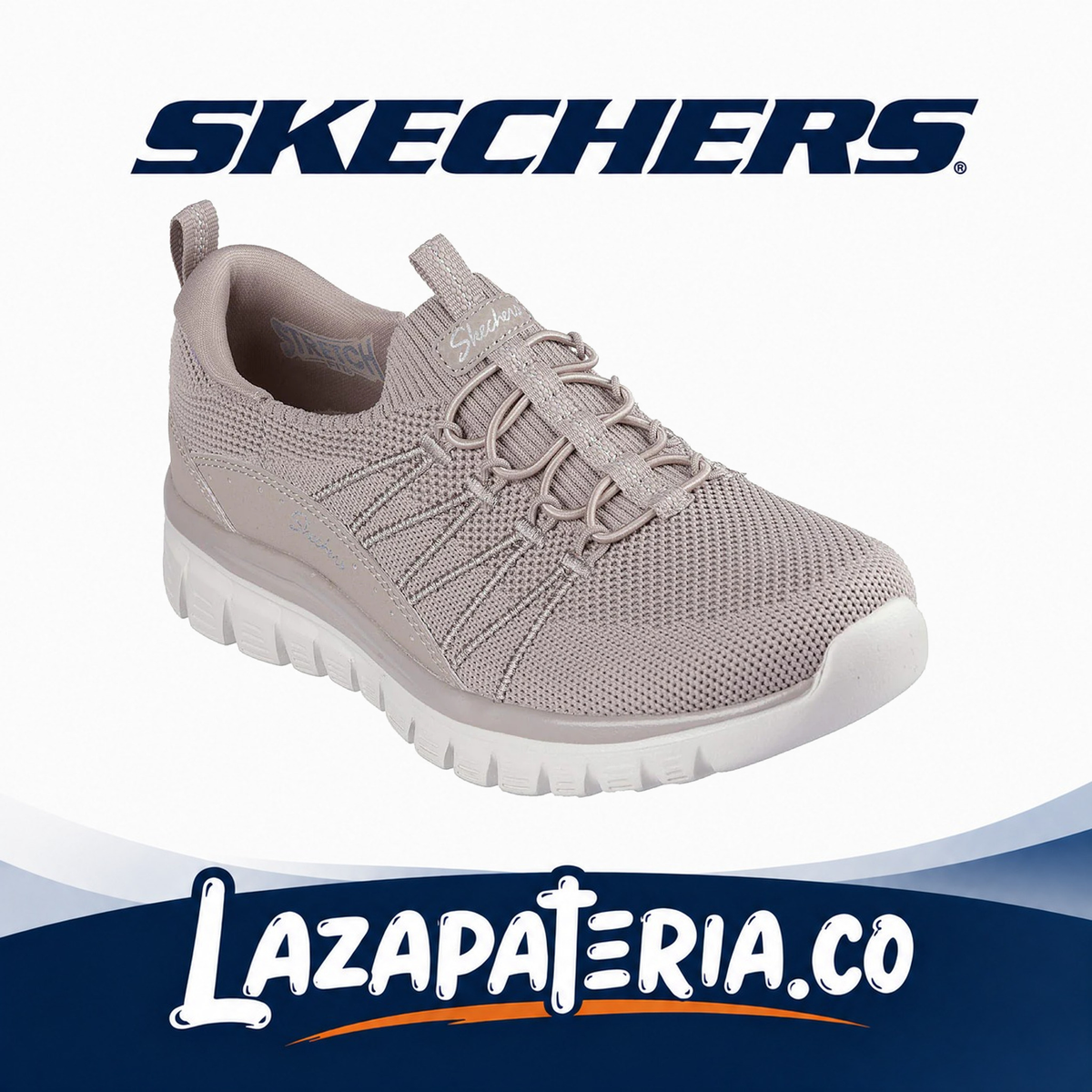SKECHERS MUJER GRACEFUL BEIGE C10P0702TPE