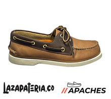 Cargar imagen en el visor de la galería, APACHES HOMBRE CP100 MARFIL x COGNAC SUELA BLANCA TIZA
