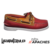 Cargar imagen en el visor de la galería, APACHES HOMBRE CP101 ROJO x CAFÉ SUELA BLANCO
