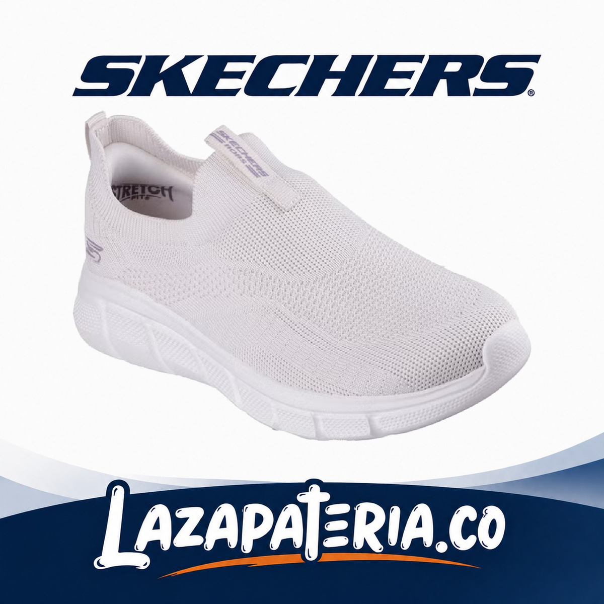 SKECHERS MUJER BOBS SPORT BLANCO C11P7325OFWT