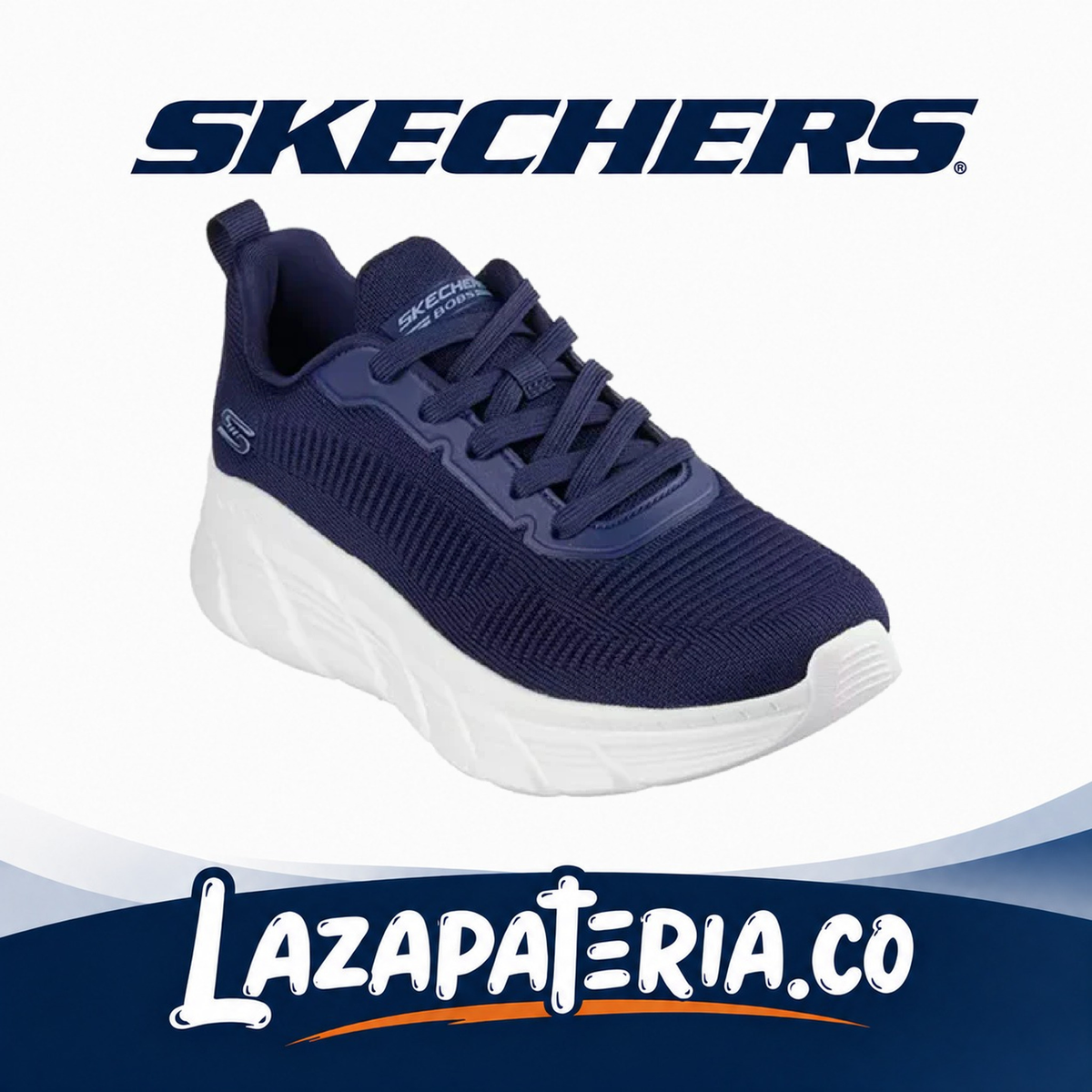SKECHERS MUJER BOBS SPORT AZUL NAVY C11P7385NVY