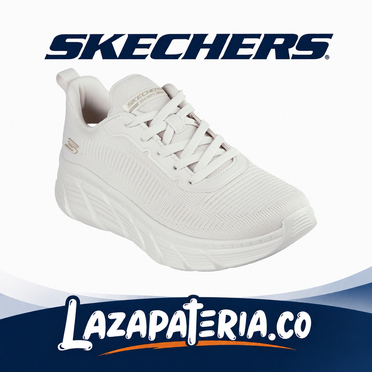 SKECHERS MUJER BOBS SPORT BLANCO C11P7385OFWT