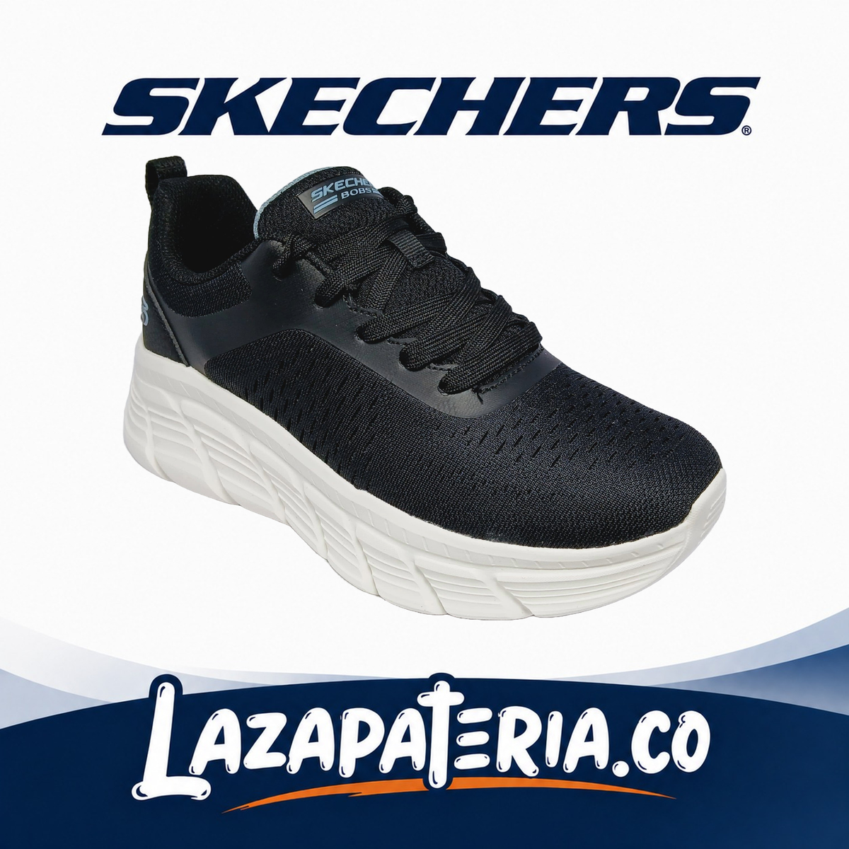 SKECHERS MUJER BOBS SPORT NEGRO C11P7389BLK