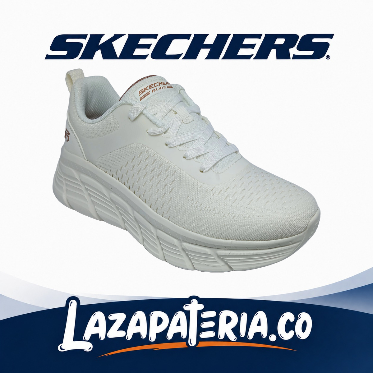 SKECHERS MUJER BOBS SPORT BLANCO C11P7389WHT