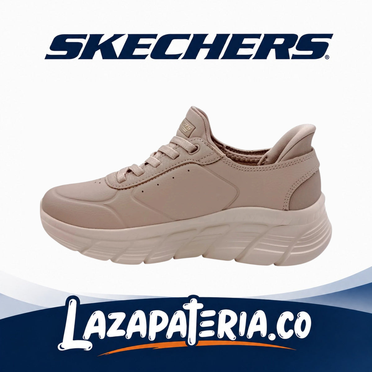 Tenis Skechers Slip-ins BOBS Sport Mujer Beige C11P7394TPE