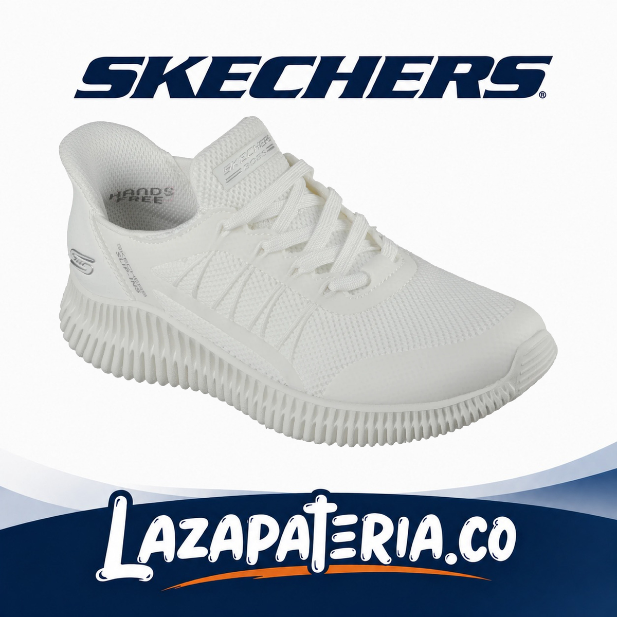 SKECHERS MUJER SLIP-INS BLANCO C11P7413WHT