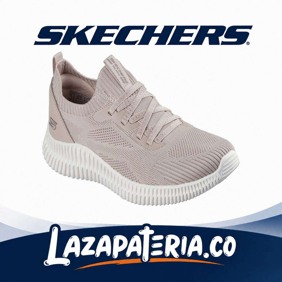 SKECHERS MUJER BOBS GEO LITE BEIGE C11P7427TAN