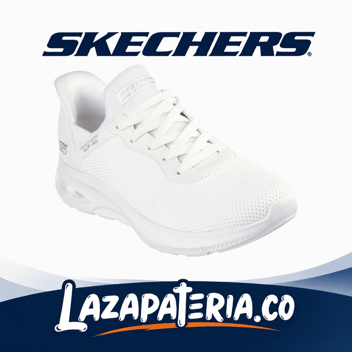 SKECHERS MUJER BOBS SPORT BLANCO C11P7509OFWT