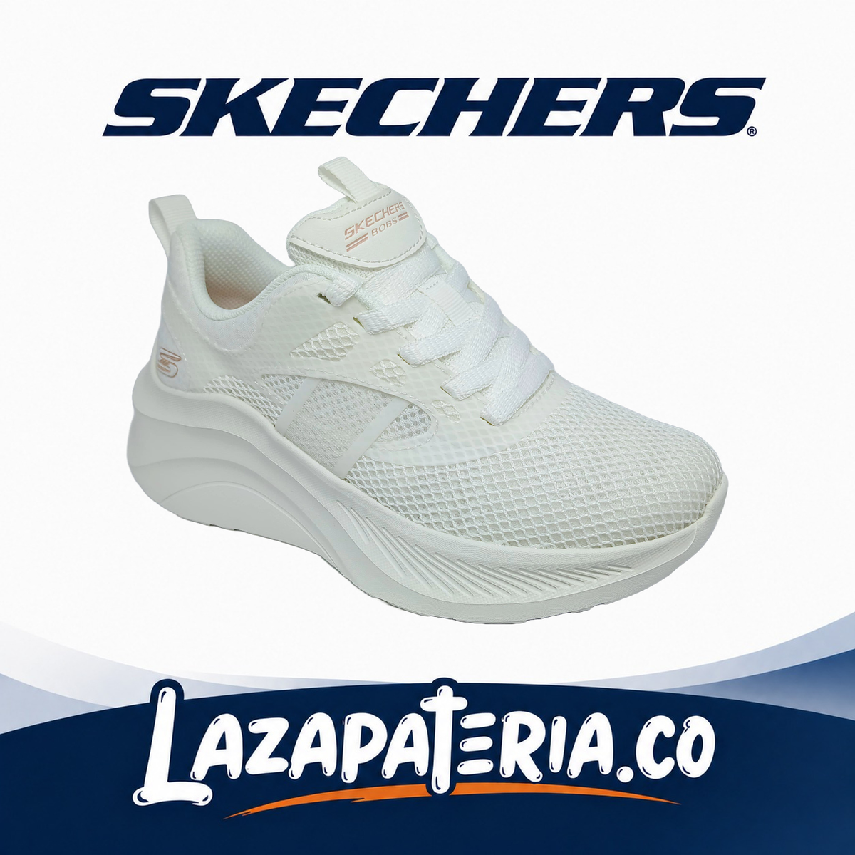 SKECHERS MUJER BOBS SPORT BLANCO C11P7522WHT