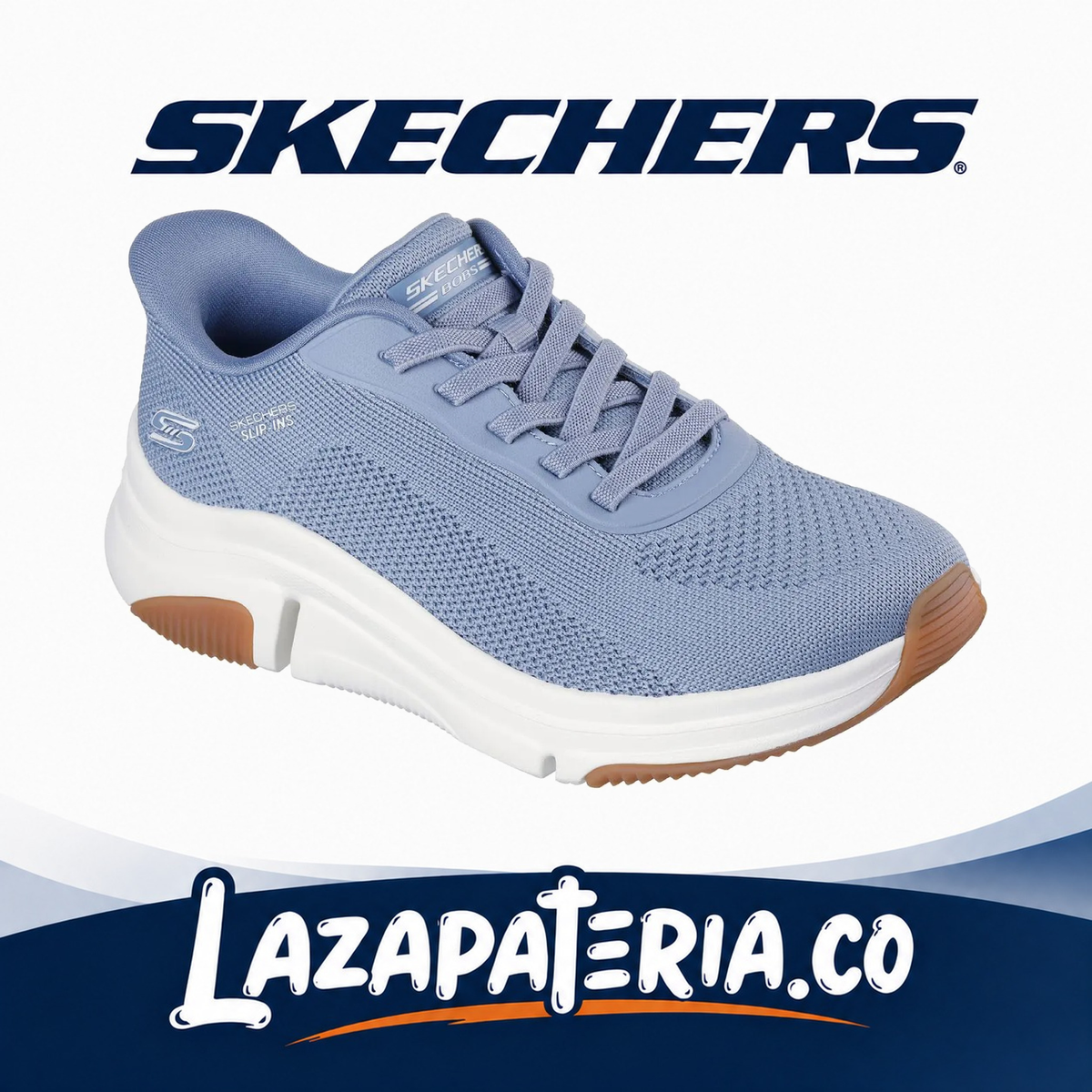 SKECHERS MUJER BOBS SPORT GRIS C11P7587SLT
