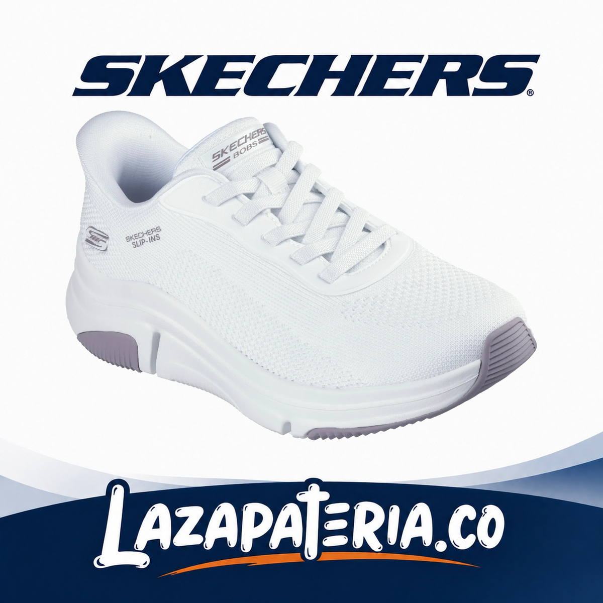 SKECHERS MUJER BOBS SPORT BLANCO C11P7587W