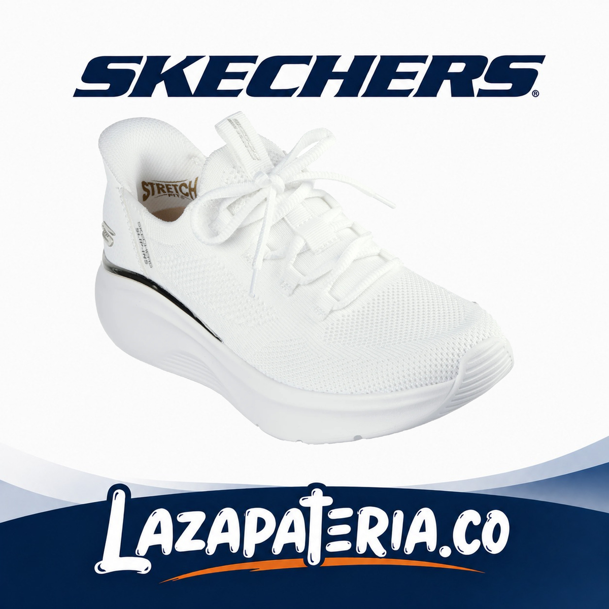SKECHERS MUJER BOBS SPORT BLANCO C11P7617WHT