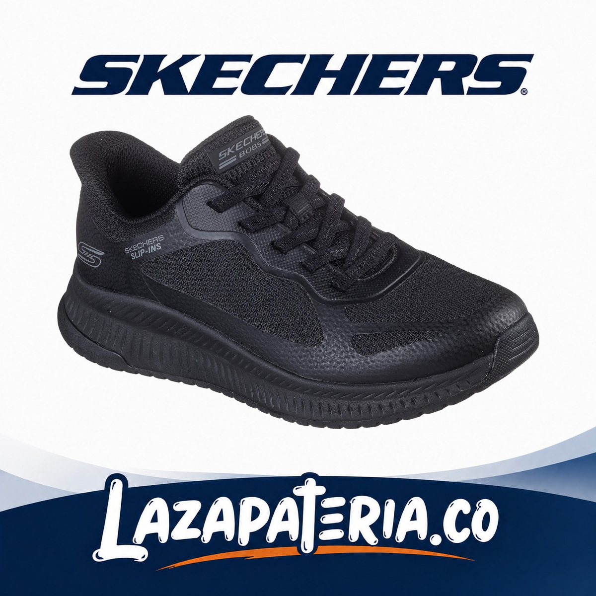 SKECHERS MUJER BOBS NEGRO C11P7624BBK