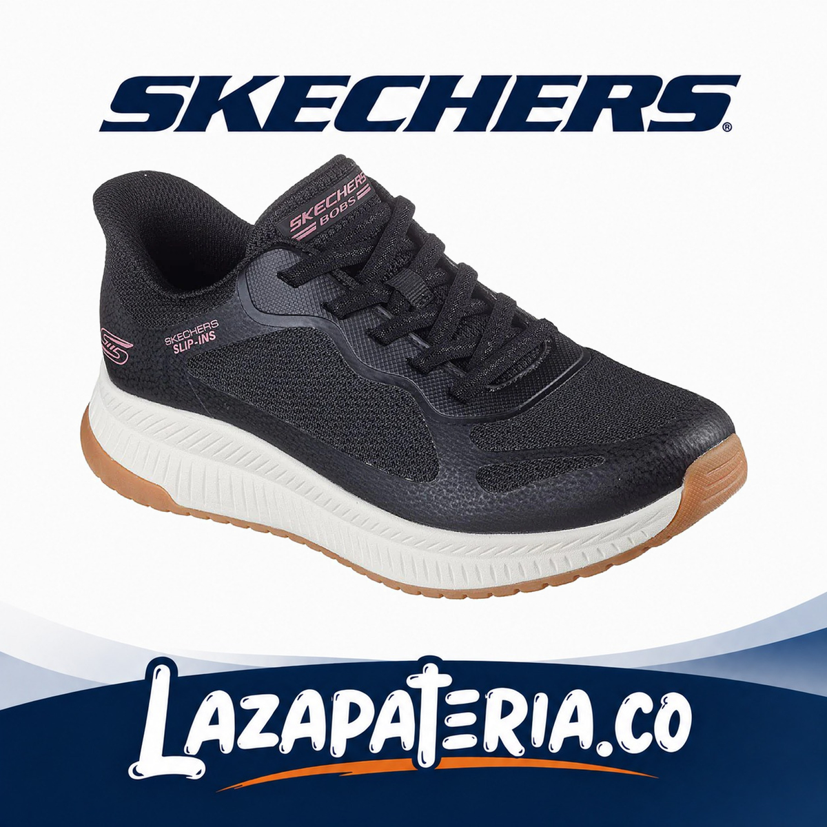 SKECHERS MUJER BOBS NEGRO C11P7624BLK