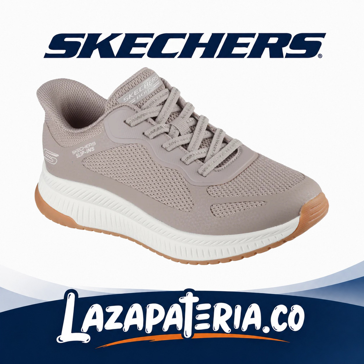 SKECHERS MUJER BOBS BEIGE C11P7624TPE