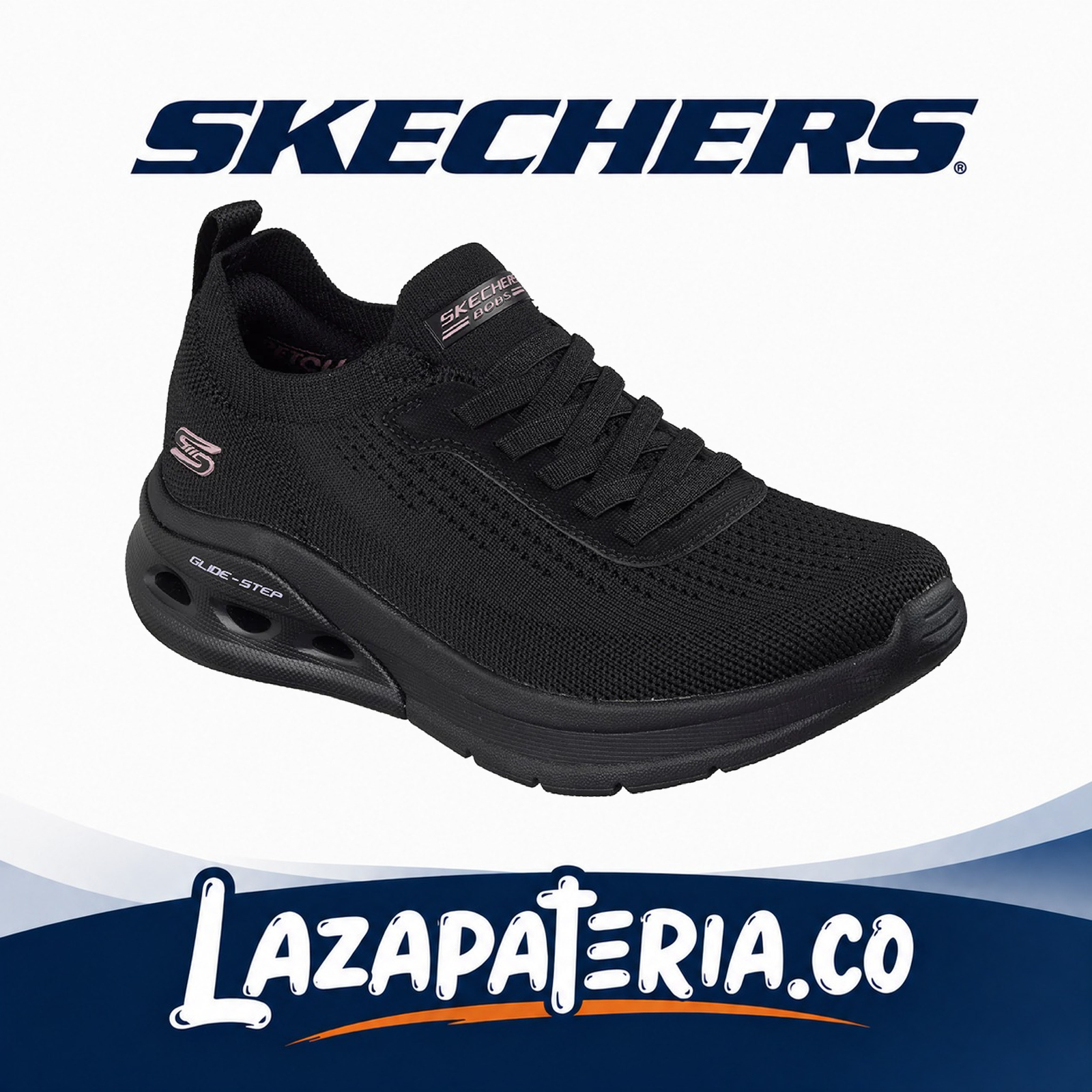 SKECHERS MUJER BOBS SPORT NEGRO C11P7662BBK