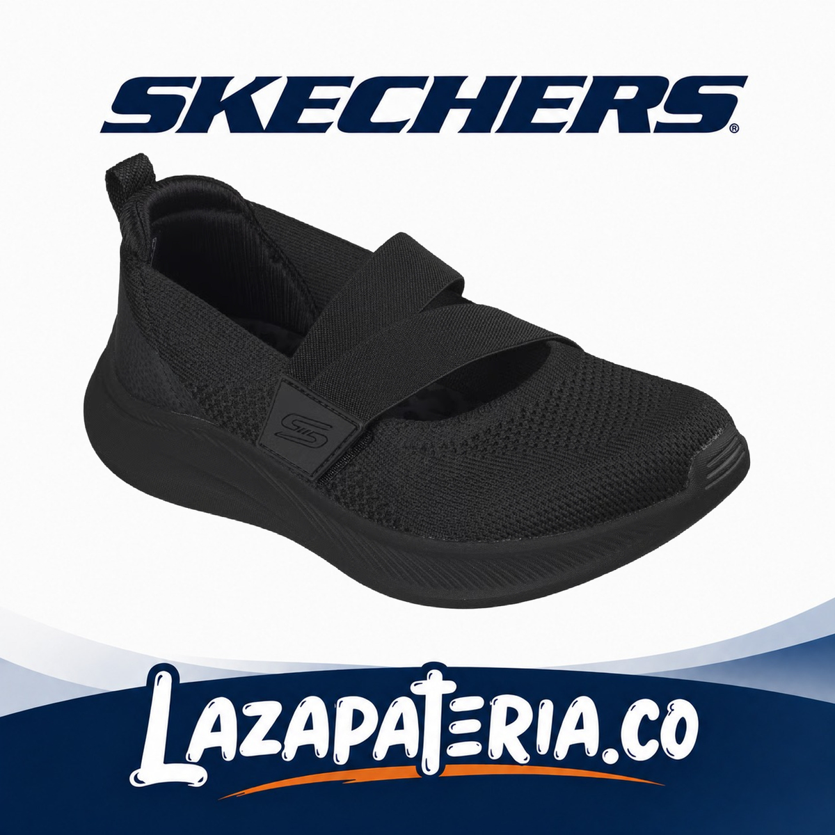 SKECHERS MUJER BOBS NEGRO C11P7732BBK