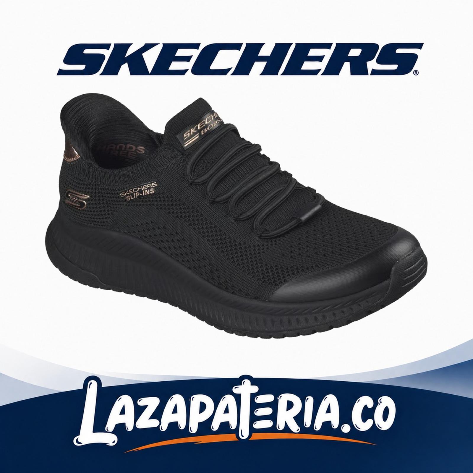 SKECHERS MUJER SLIP-INS NEGRO C11P7743BBK