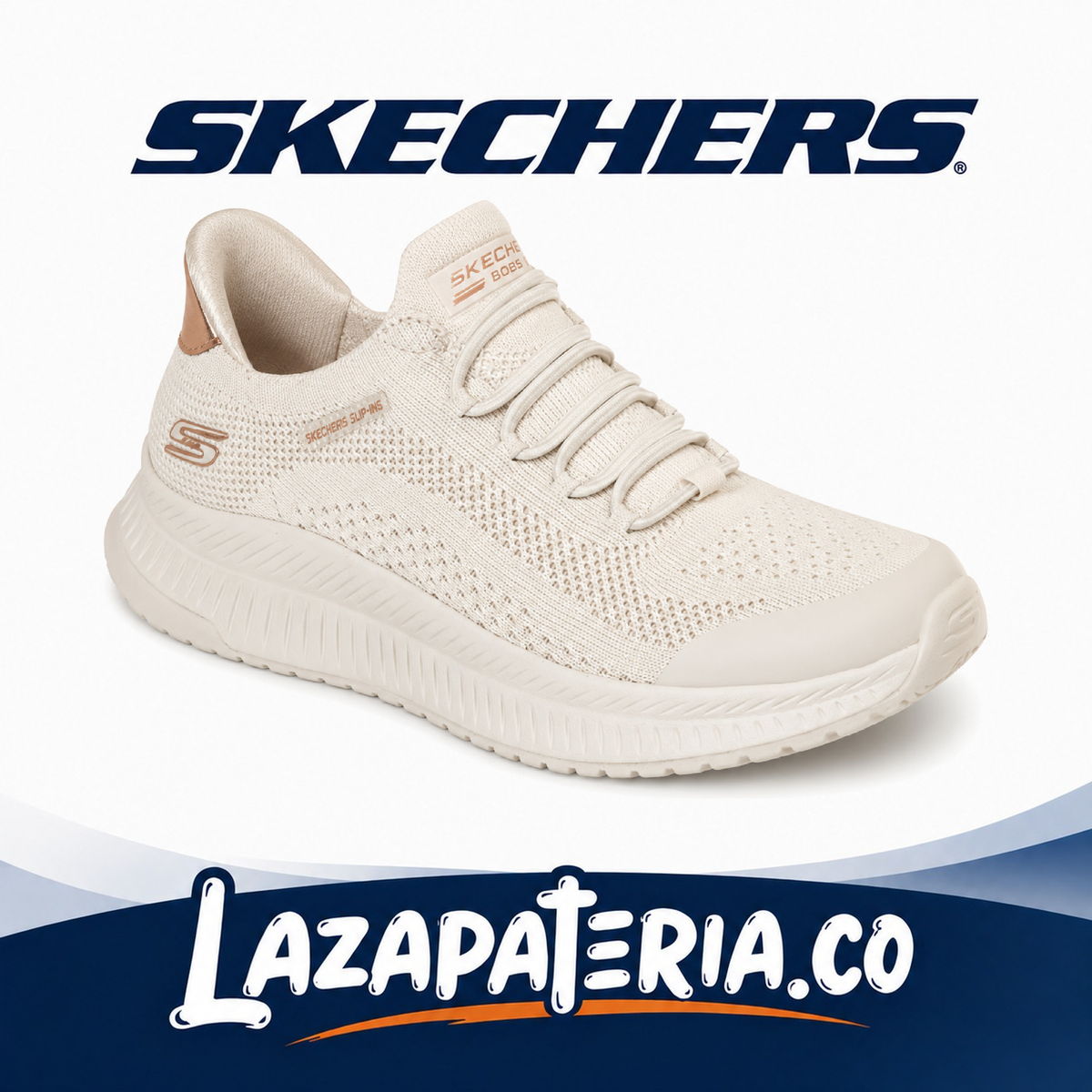 SKECHERS MUJER BOBS BLANCO C11P7743OFWT