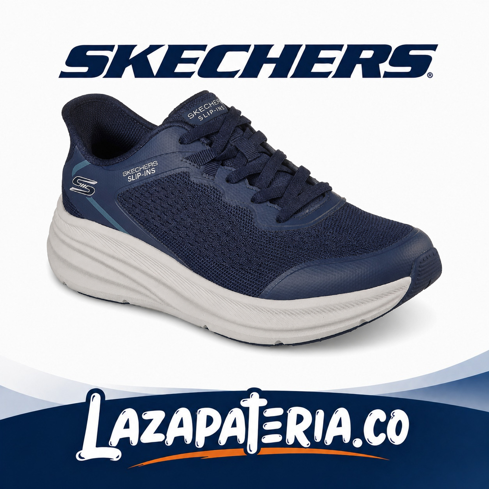SKECHERS MUJER SLIP-INS AZUL NAVY C11P7756NVY