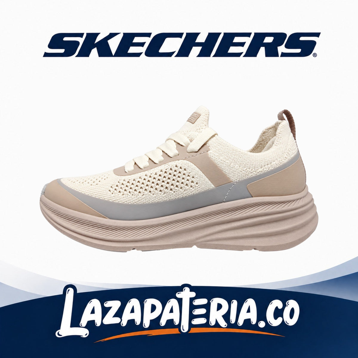 Tenis Skechers BOBS Sport Skillz Mujer Beige C11P7759NTMT