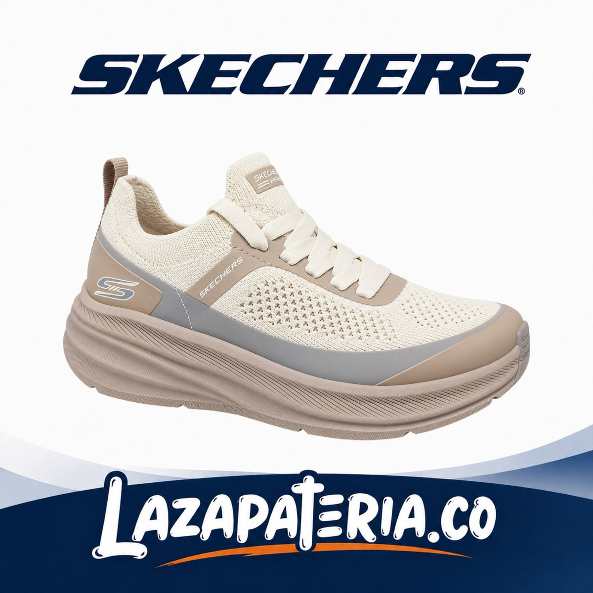 Tenis Skechers BOBS Sport Skillz Mujer Beige C11P7759NTMT