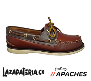 APACHES HOMBRE CP117 MARRÓN ROJIZO X SUELA BICOLOR