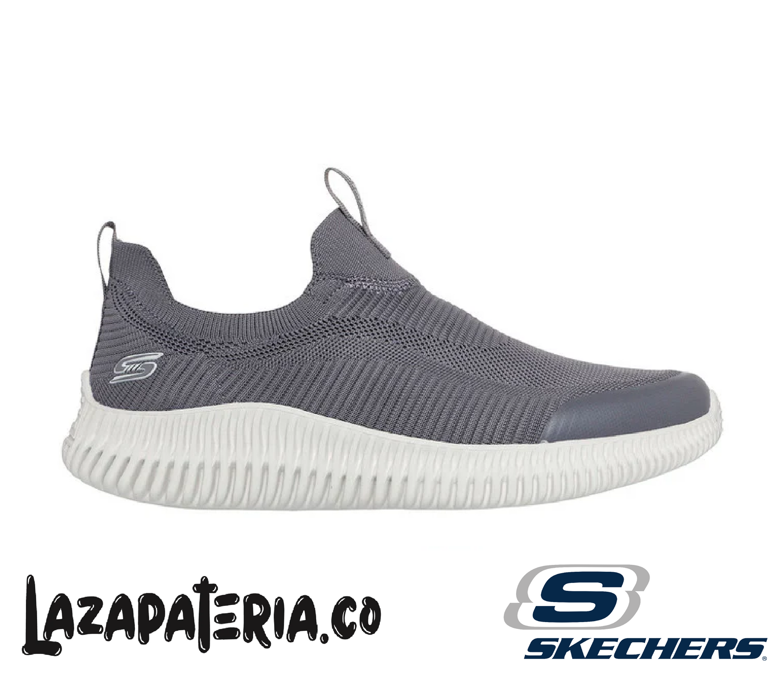 SKECHERS HOMBRE BOBS GEO LITE GRIS C11P8381DKGY