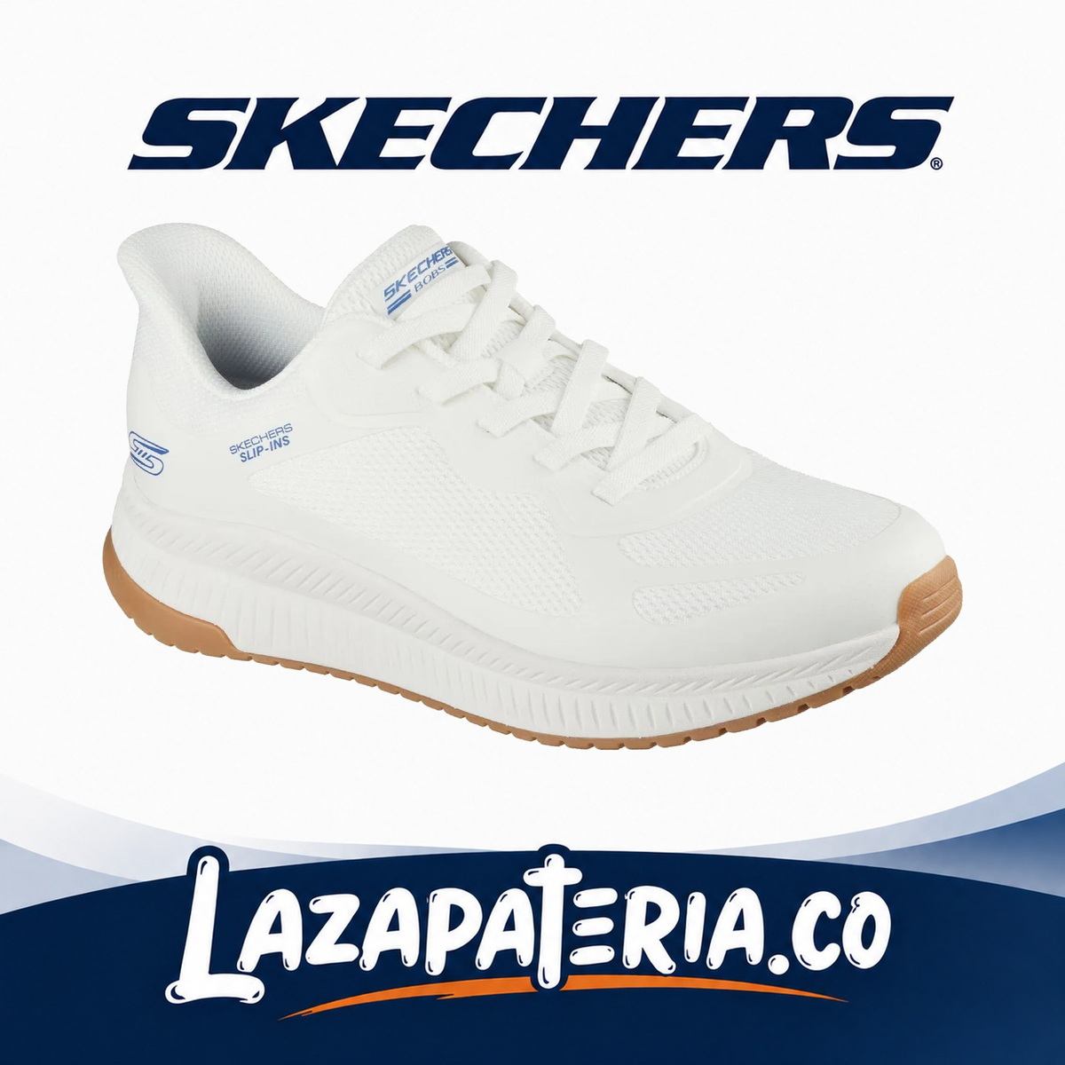 SKECHERS HOMBRE SLIP-INS BLANCO C11P8423WHT