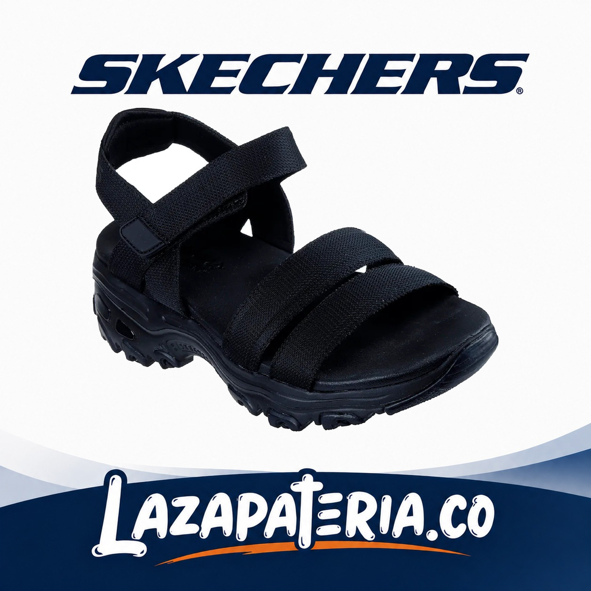 SKECHERS MUJER D'LITES NEGRO C11P9854BBK