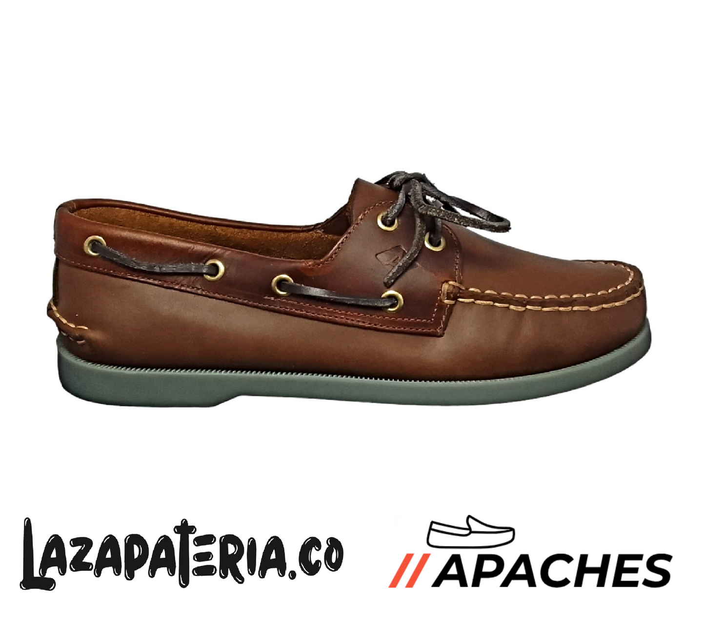 APACHES HOMBRE CP122 CAFÉ X AMARETO SUELA GOMA NATURAL
