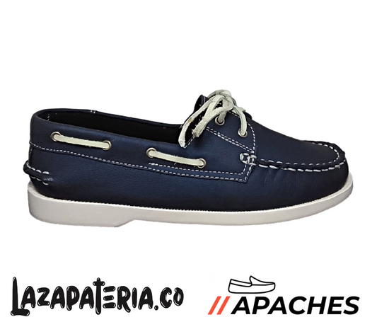 APACHES DAMA CP124 ZAPATO AZUL METALIZADO SUELA BLANCA