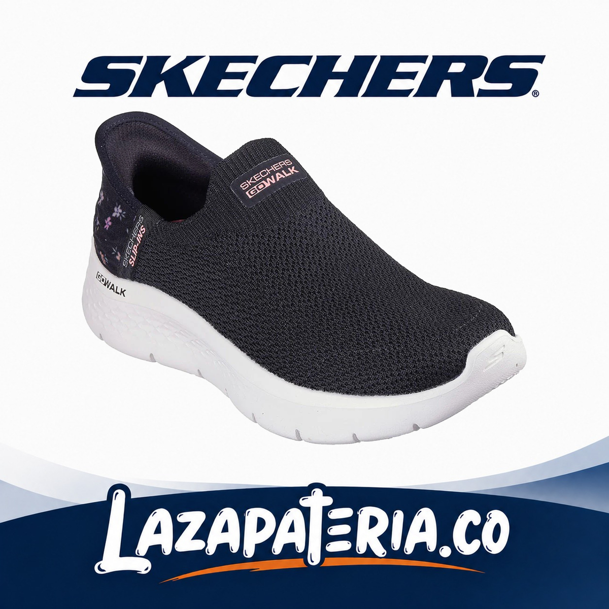 SKECHERS MUJER SLIP-INS NEGRO C12P4822BKPK
