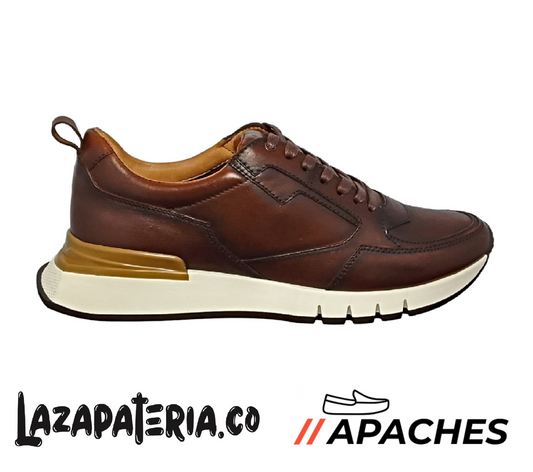 DEPORTIVO HOMBRE CP125 ZAPATO CROSTA CON ACABADO COÑAC