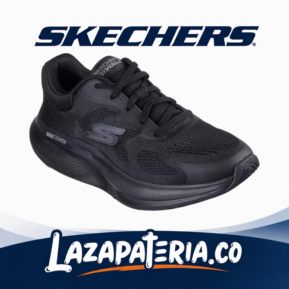 SKECHERS MUJER GO WALK NEGRO C12P5053BBK