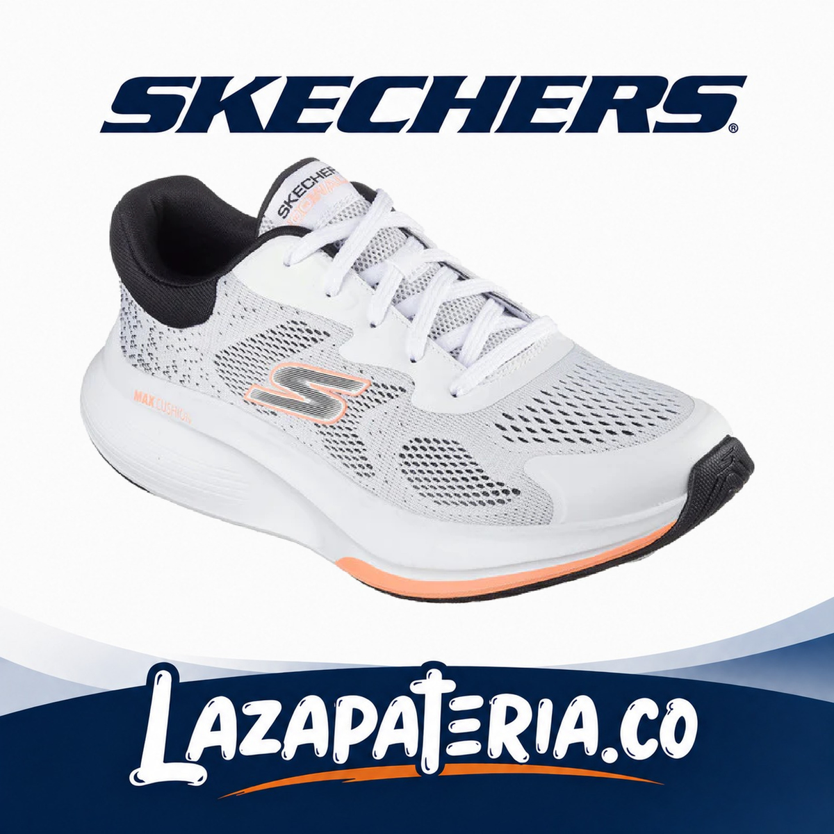 SKECHERS MUJER GO WALK BLANCO C12P5053WTBK