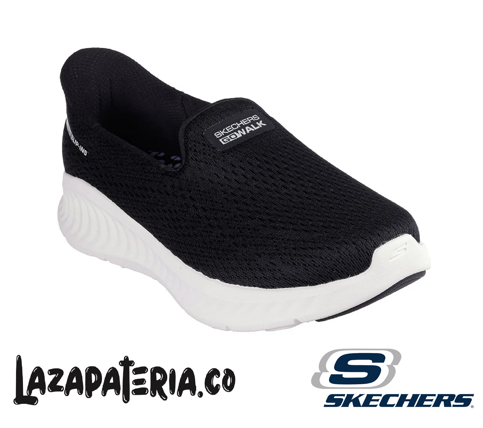SKECHERS MUJER SLIP-INS NEGRO C12P5644BKW