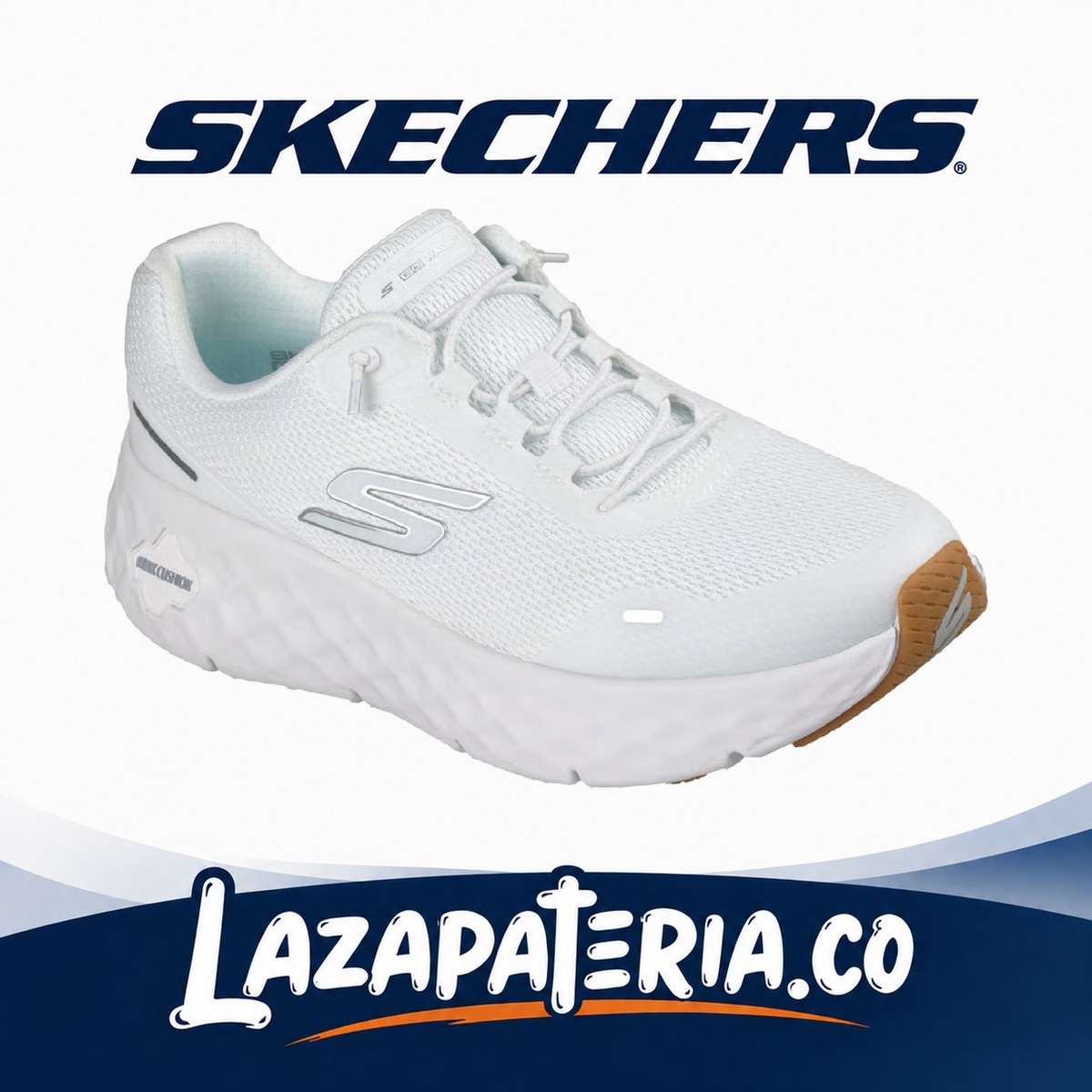 SKECHERS MUJER GO WALK MAX CUSHIONING BLANCO C12P6030WSL