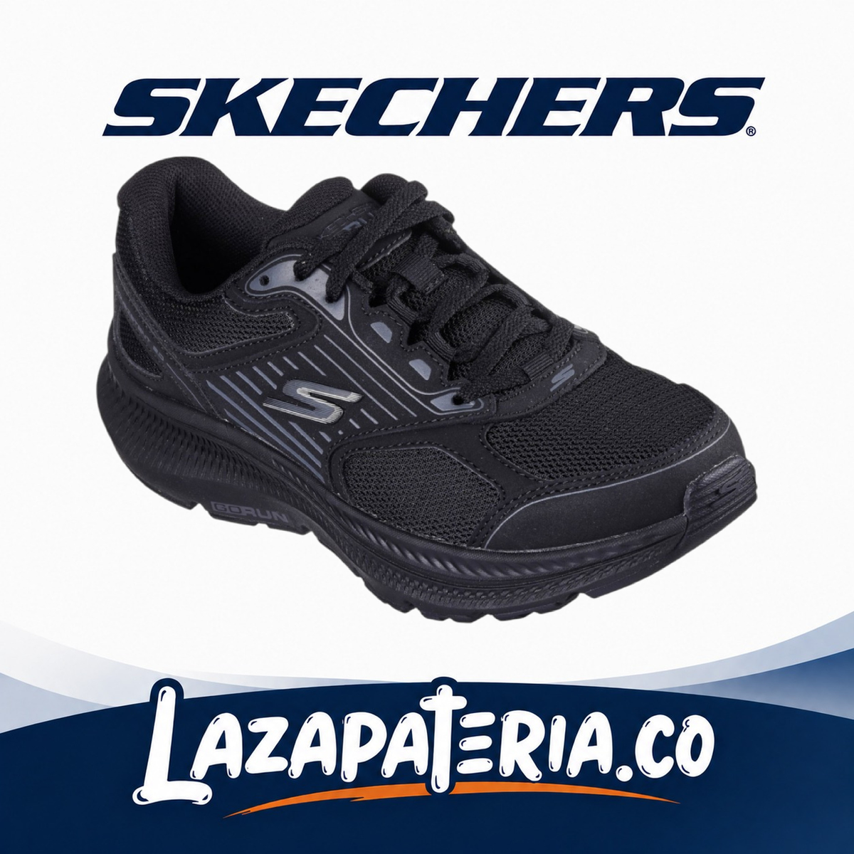 SKECHERS MUJER GORUN NEGRO C12P8606BBK